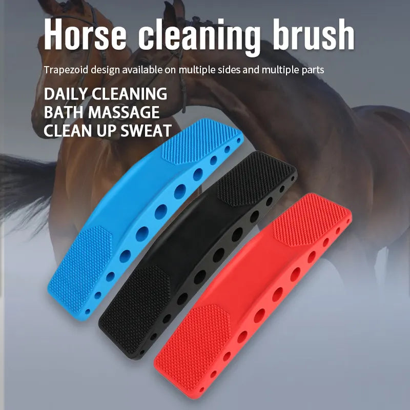 6-in-1 Horse Brush, Hair Removal, Massage Brush, Sweat Cleaning