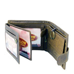 Mens Leather Tri Fold Wallet - Campdraft