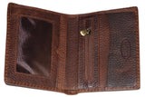 Wallet - Leather - Tan - Floral Tooling - Cowhide Hair-on - Bull Rider - Square