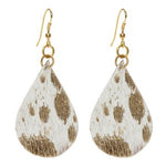 Tanzania - Cowhide Teardrop Earrings