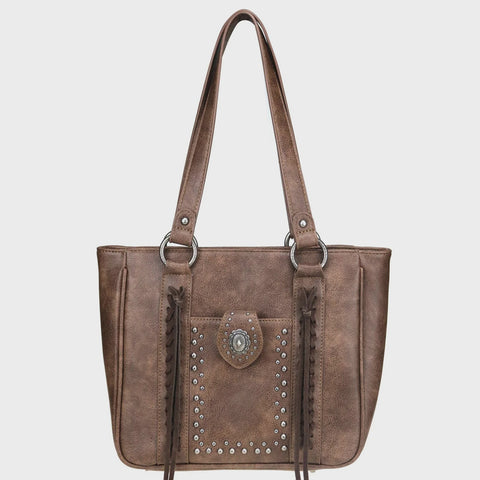 Montana West USA - Concho Collection Concealed Carry Tote Bag - Coffee