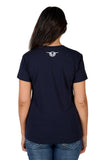 Rose Women's Short Sleeve T Shirt - Navy