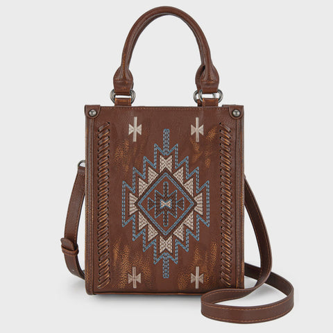 Montana West - Embroidered Aztec Small Tote/Crossbody