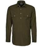 Mens Pilbara Closed Front 3/4 button L/S Shirt - Colours 1