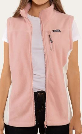 MABEL WOMENS POLAR FLEECE VEST - ROSEY